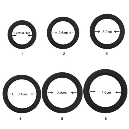 3/6Pcs Silicone Lock Ring for Men Ejaculation Delay Screw Eye Penis Ring Foreskin Hindrance Adult Sexual Health Product