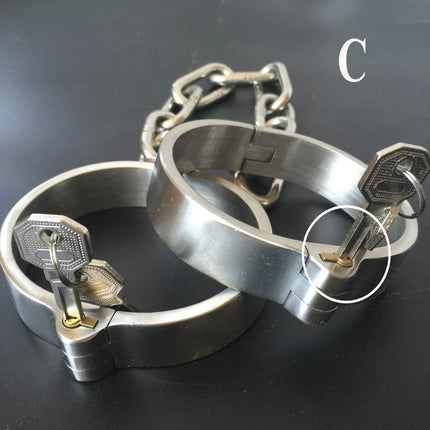 6 Types Stainless Steel Handcuff Bondage WristCuffs Slave Bondage Restraints Roleplay Lockable Adult Sex Game Toy Woman Man