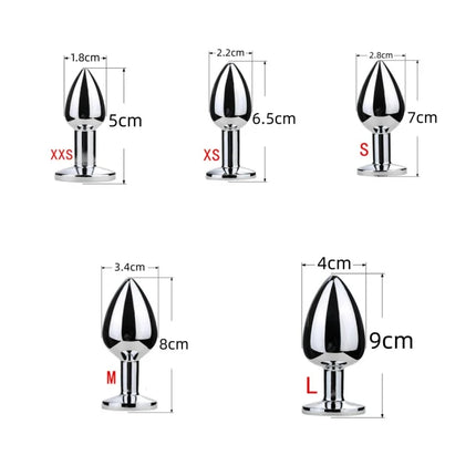 5 Sizes Metal Butt Plug Fetish Fox Tail Intimate Toys Bdsm Anal Extender Dilator Sex Shop Products Erotic Games Goods For Adults