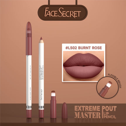 15 Color Matte Lip Liner Pen With Brush, Long Lasting Waterproof Velvet Matte Pencils - Smooth Application Makeup Kit Lip Makeup
