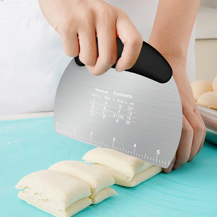 1pc  ，Stainless Steel Dough Scraper: Multi-Use Baking Tool for Pastries & Bread – Holiday-Safe Kitchen Gadget