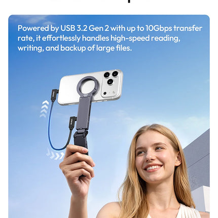 Ulanzi MA58 SSD Enclosure & MagLock Phone Stand Tripod 2 in 1 for iPhone 17 Travel Vlog Tiktok Live Streaming Phone Accessories