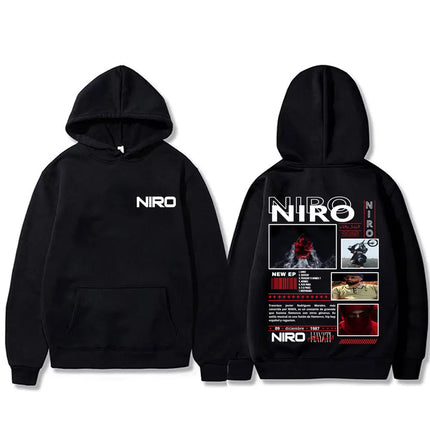 Rapper Niro OX7 Album Graphic hoodie Men Women Hip Hop Fashion Pop Music sweatshirt Male Casual Cotton Vintage pullover hoodies