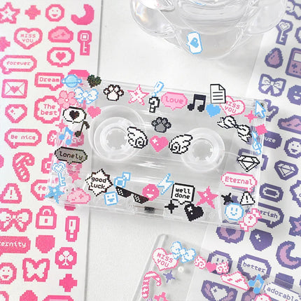 ShuuO 1Pc 6Pcs Cute Cartoon Stickers Toploader Decor Korean Style DIY Laptop Stickers Cute Deco Sticker Korean Stationery
