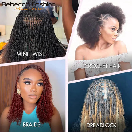 Afro Kinky Bulk Human Hair For Braiding QVR Remy Bulk Hair No Attachment, Soft & Lightweight, Perfect for Boho Box Braids Twists