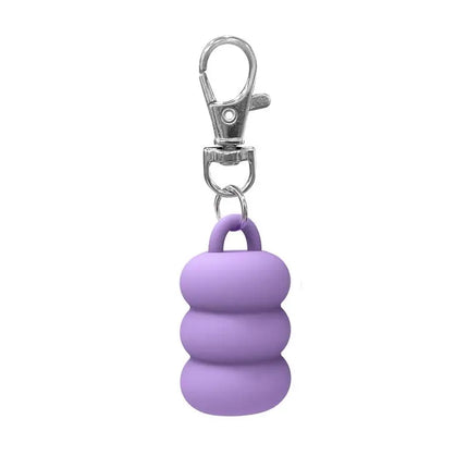 Practical Donut Silicone Keychain Cap Accessories Portable Durable Holder Keyring Compatible For Lipgloss Storage And Balm Cap