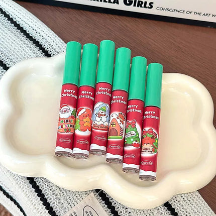 Cappuvini 6-Pack Lip Gloss Set Christmas Gift Water Light Long-Lasting Easy Apply Lip Glaze Lipstick Collection