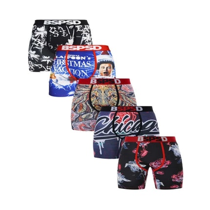 5Pcs Men Underwear Boxers Breathable Sweat-Wicking Man Swimming Underpants Plus Size Mens Panties Trunks Sexy Men's Boxershorts