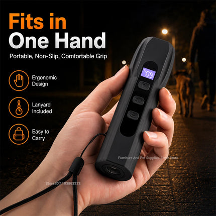 Dog Repeller Portable Ultrasonic Deterrent Handheld Anti-barking 3in1 Dog Training Device Repel Animals Pets Dog Trainer