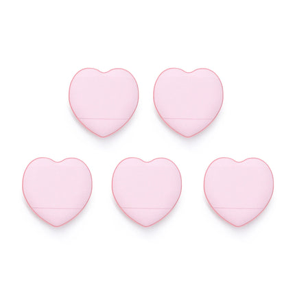 5/10pcs Heart Finger Puff  Mini Makeup Sponge Small Air Cushion Powder Sponge Case Face Concealer BB Cream Cosmetic Puff Beauty