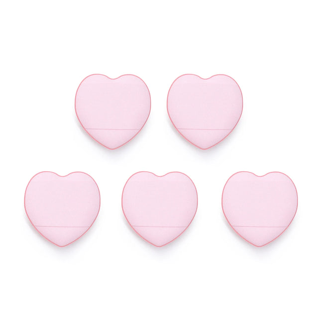 5/10pcs Heart Finger Puff  Mini Makeup Sponge Small Air Cushion Powder Sponge Case Face Concealer BB Cream Cosmetic Puff Beauty