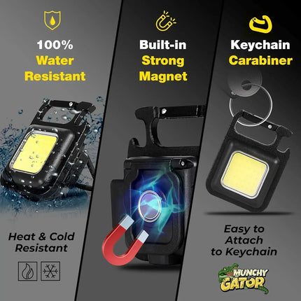 Flashlight Mini Keychain Light Work Light Rechargeable Lamp Super Bright Portable Lanterns LED Sensor Headlamp Fishing Camping