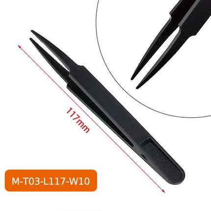 8pcs/Set Anti-Static ESD Plastic Tweezers Set Curved & Straight Forceps for Electronic PCB Repair Anti-Static Hand Tools