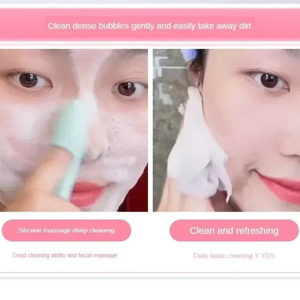 Silicone Nose Brush Facial Pore Cleaner Portable Blackhead Double-sided Massage Brushes Beauty Cleaning Tool Facial Nasal Scrub