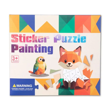 Paper 3D Geometric Sticker Books Educational Handmade DIY Paste Material Kit Montessori Cartoon Animals Sticker Book