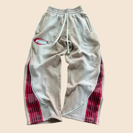 American Sweatpants Cotton Stripe Design Multi-color Drawstring Pants For Men and Women To Wear Hip-hop Street Casual Models.