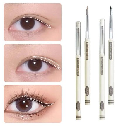 Waterproof Grey Brown Eyeliner Gel Pencil Ultra-fine Matte Smooth Eyeliner Pen Smudge Proof High Pigmented Eyeliner Pencil