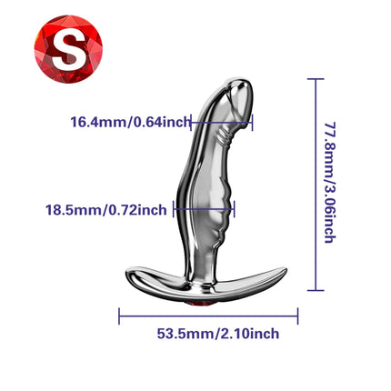 1Pcs, Metal Realistic Dildo Anchor Anl Plug, Three Sizes, Gem Base Anal Plug, G-Spot Massage, Sexual Health, Adult Sex, Sex Toys