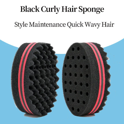 2Pcs Set Afro Curly Hair Sponge Brush Plastic Fork Comb Net Comb Professional Twist Hair Comb Wave Hairdressing Styling Tool Men