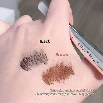 Metal Iron Mascara Silk Fiber Ultra-Fine Brush Black Brown Waterproof Lasting Curling Fast Dry Eyelash Extensions Eyes Makeup