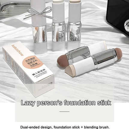Dual-ended Foundation Stick Natural Matte Ivory White Natural Color Foundation Stick Even Out Skin Tone Provides Spot Foundation