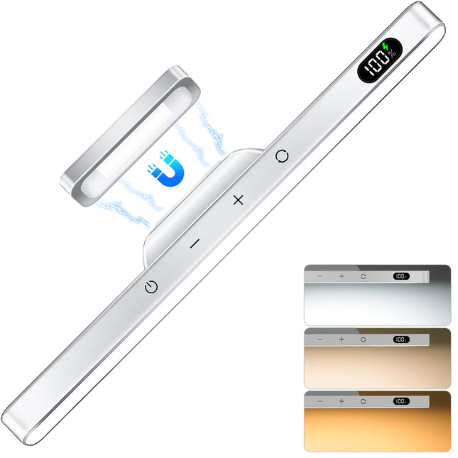 WILLED Touch Table Lamp Magnetic Desk Lamp Built-in 2500mAh Battery for Reading Cabinet Mirror Bedside Rechargeable Night Lights