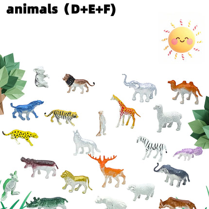 96 Wildlife Models Plastic Toys Tigers Lions Monkeys and Other Wild Animals Collection Models Home Decoration Birthday Gifts