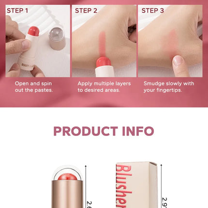 BEAUTY GLAZED multi-colour matte highlight blush stick glazed non-stick glass delicate and supple multi effect makeup