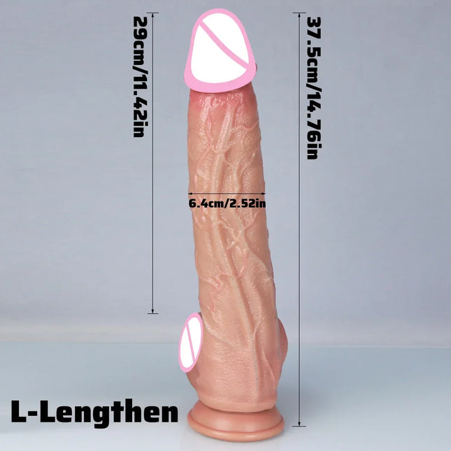 3Colors Penis Super Realistic Veins Soft Dildo Male Silicone Genitals Vaginal Masturbation Suction Cup Dick Woman Anal Sex Toy