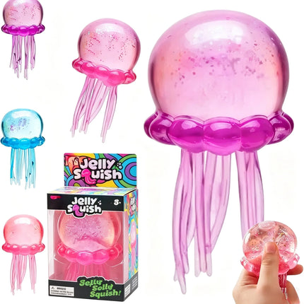 Needoh Nice Cube Sensory Stress Relieve Jellyfish Squishy Pinch Decompression Toy Slow Rebound Fidget Tool Anxiety ADHD Focus