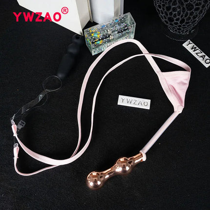 YWZAO Hanging Neck Underwear Adult Plug Anal Fisting Toys Butt Dildo Thongs Lingerie Anus Ass Panties Men's Briefs Sexy Gay