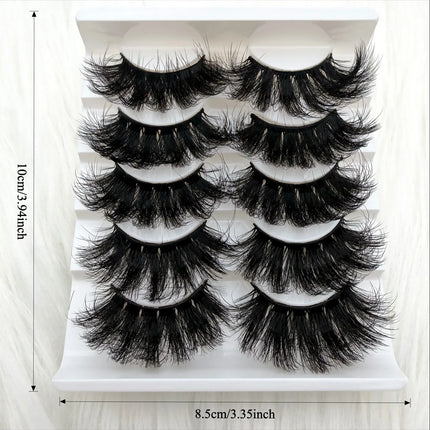 5 Pairs 3D Faux Mink Lashes Dramatic Volume Thick Lashes Fluffy Natural False Eyelashes Thick Dramatic faux Mink Eyelashes