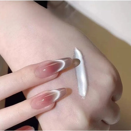 10ml Holographic Glitter Mirror Porcelain White Cat Eye Gel Polish Semi-permanent Enamels for Nails Supplies for Professionals