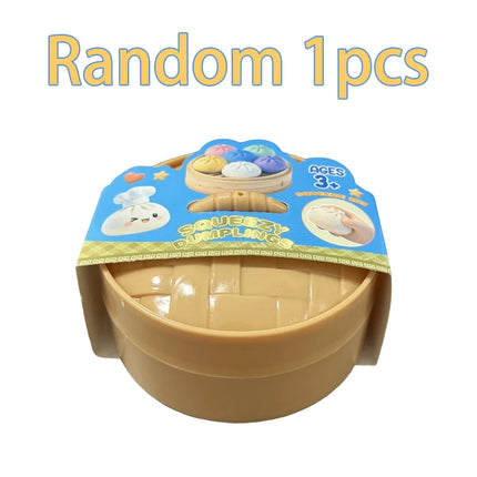 Glitter Dumpling Mystery Box: 6 Colors Random Stress Balls, Aesthetic Desktop Sensory Toy, Creative Office Fidget Gift
