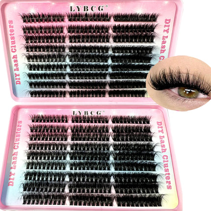 540Pcs 5D Fluffy 10-18mm Mix Lashes Cluster 30D-100DThick Eyelash D/CC Curl Individual Lashes DIY Lash Extensions Eyelashes