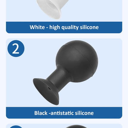 JXD T-20/30/40/58/65 Black Silicone Non-Marking ESD Vacuum Suction Ball