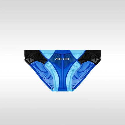 Ultra-thin Breathable Japanese-Style Transparent Sexy Men's Underwear Triangle Briefs With Smooth Ice Silk And Low Waistline