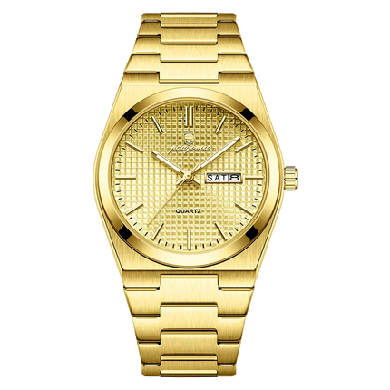 PAAZOMU Luxury Men Wristwatch Waterpro Of Luminous Date Week Watch For Man Stainless Steel Men's Watches Quartz Male Clock Sport