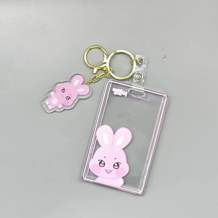 Aniteez Card Holder Keychain Keyring  Acrylic Characters Photocard Sleeves Hongjoong Seonghwa Yunho Yeosang Keychain