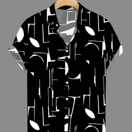 Simple Men's Shirt 3D Printed Retro Fashion Topshort Sleeve Beach Sweatshirt Street Hawaii Short Sleeved Shirt Men's Clothing