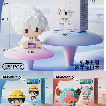 Anime Building Blocks, Luffy Assembly Parts, Straw Hat, Pirate Road, Wang Fei Model, Mini Building Blocks, Dolls, Toys, Gifts
