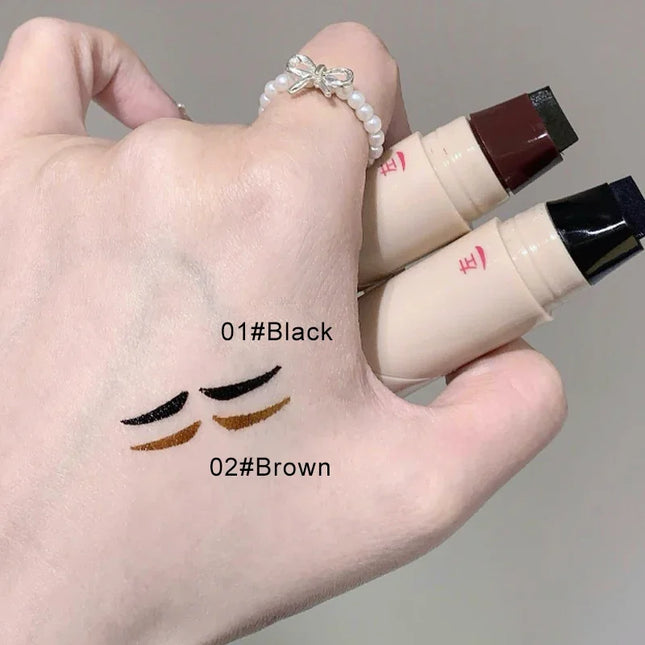 Lazy Integrated Eyeliner Stamp Dual-Head Rotatable Precise Outline Seal Long-Lasting Waterproof Quick-Drying Liquid Eyeliner Pen
