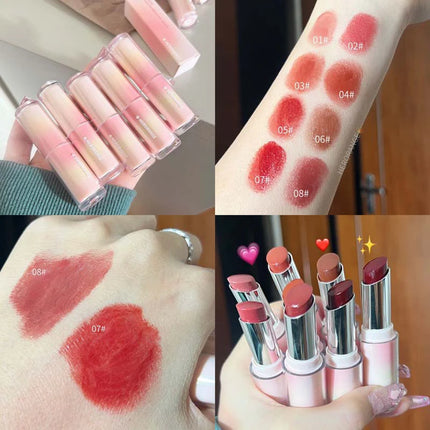 1Pc HERORANGE Water Gloss Mirror Lipstick Crystal Jelly Transparent Lip Stick Moisturizing Long-lasting Solid Lip Gloss Makeup