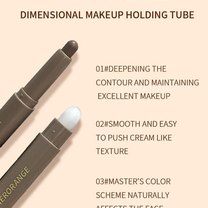 Herorange Valentine's Day Gift Contour Stick - 2-in-1 Nose & Face Sculpting Pen with Brush, Suitable for All Skin Types