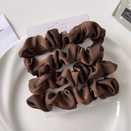 Elegant Satin Hair Scrunchies for Women Softer Than Elastic Bands Hair Rope Girls Elegant Strong Ponytail Hair Ties Accessories