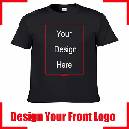 Text Name Tsihrts Men's Personalized Cotton T-shirt Custom  Add Your Own Message Fashion men tshirt bigger size 4XL 5XL