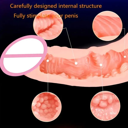 Halloween Set Realistic Dildo Pocket Pussy Tight Channels Soft Realistic Dildo for Women Men, Adult Sex Pocket Pussy Masturbators