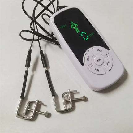 Metal Nipples Clips 6 Modes Electric Shock Labium Clamps Clitoris Stimulation Sex Toys for Women Men Couples Flirting Games