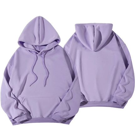 2026 New spring women Fleece Hoodie Solid Color Hooded Korean Fashion Women's Hooded Sports Sweater Casual Loose Pullover Hoodie