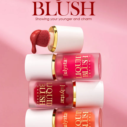 6 Color liquid powder blusher is durable and natural, easy to mix, light in texture, suitable for all skin colors, and suitabl